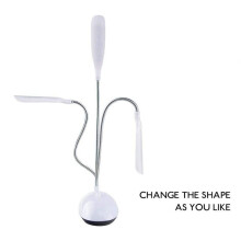 2X Light LED Desk Lamp 360 Degree Rotating Eye Protection Kids Student Reading Light LED Desk Lamp for Home ,White