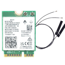 BE201 BE201NGW WIFI7 Card M.2 Cnvio3 8774Mbps Tri-Band BT5.4 Wireless WIFI Module for Win10/11 64-Bit with Antennas