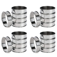 20 Pieces Double Rolled Tart Rings Round Muffin Rings Crumpet Rings Circular Tart Rings for Home Restaurant Baking Tools