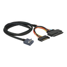 Cavo Adattatore PCIE Oculink SFF-8611 4I 90 Gradi A U.2 SAS SFF 8639 NVMe SSD +15P  Trasferimento Dati Ad Alta Velocità 1M