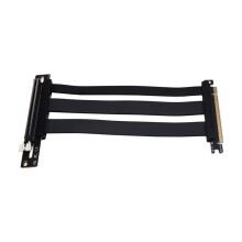 Teucer Card PCIE 5.0 X16 GPU Right Angle Extension Cable Gen 5 128GB/S Speed Compatible with PCIe 4.0 Designed for ITX