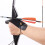 Archery Glove Black PU Hand Guard Finger Protector for Shooting 6