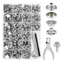 Kit Broches para Lona, Broches Acero Inoxidable Marino, Broches para Tornillos, Broches para Cubiertas Botes, Juego Broches para Alfombras con