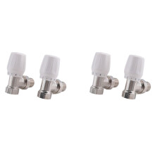 Thermostatic Radiator Valve 4Pcs 15mm x 1/2Inch Thermostatic Angle TRV Thermostatic Radiator Valve for Home Office