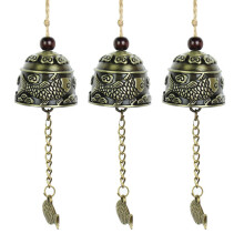Vintage Engraved Wind Chimes Courtyard Garden Decorative Wind Chimes Outdoor Pendants Temple Ornaments Fish Pattern
