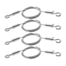 4Pcs 2M x 1.5mm Adjustable Picture Hanging Wire Kit-Heavy Duty Stainless Steel Wire Rope ,Holds to 60Lbs