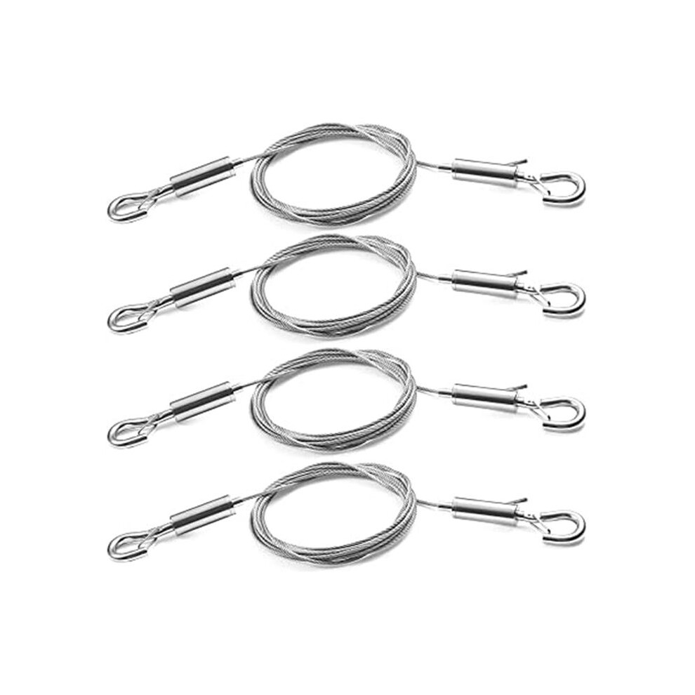 4Pcs 2M X 1.5Mm Adjustable Picture Hanging Wire Kit-Heavy Duty Stainless Steel Wire Rope ,Holds To 60Lbs 4761068266598
