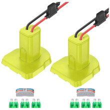 2Pack Power Wheel Adapter for  18V Battery Adapter Power Wheels Battery Conversion with Fuses&12AWG Wire Terminals