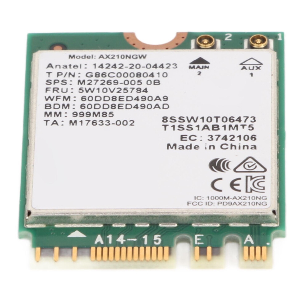 Wireless Card Ax210ngw 6E 5400Mbps Mg Mimo Bt5.3 For Laptop 8721388731691