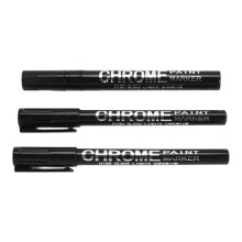 3Pcs Silver Mirror Pens Set Paint Markers Pen Permanent Art Silver Mirror Chrome 0.7/1/3mm