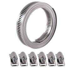 Schnecken Schelle Aus 304 Edelstahl, Schlauch Schelle mit Befestigungs Elementen, Verstellbare DIY Rohr Schlauch Schelle, Kanal Schelle, 7,9 Fuß