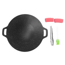34cm Outdoor Camping Grill Płyta Nieprzywierająca Koreańska Płyta Grillowa Grill Garnek Mięsny Płaski