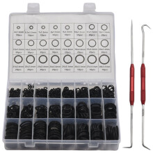 740PCS Nitrile Rubber O Ring Set with Hook Tools NBR Seal Rings Gasket Oring Oil-Resistant Sealing O-Ring Kit