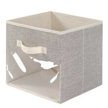 Fabric Storage Box Transparent Storage Box for Closet Foldable Storage Box C