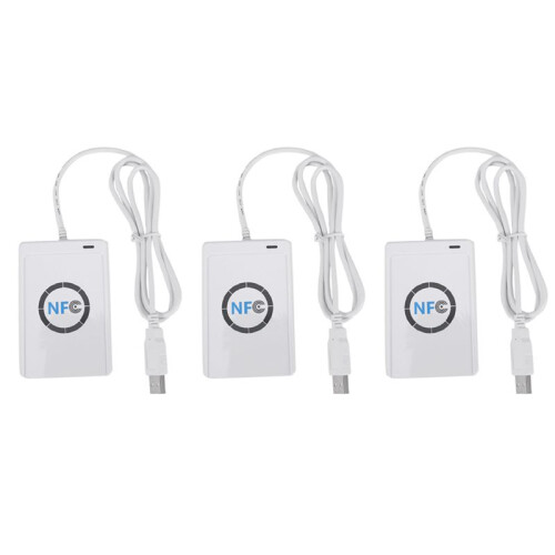 3X USB NFC Card Reader Writer ACR122U-A9 China Contactless RFID Card Reader Windows Wireless NFC Reader