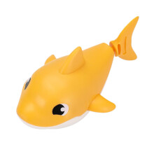 Shark Bath Toy with Windup Swimming Action, Floating Yellow Shark for Toddlers Ages 13