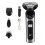 Electric Shaver LCD Digital Display Three- Floating Rechargeable   Waterproof Shaver Type-C Charge Silver 1