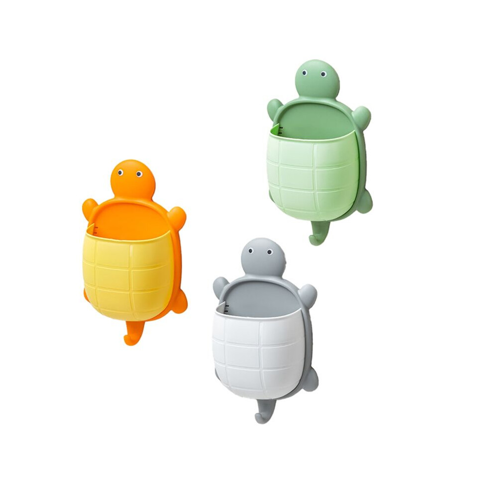 3Pcs Cute Turtle Design Storage Rack Toothbrush Holder Cartoon Bathroom Storage Organizer Toothbrush Storage Rack Tauoh