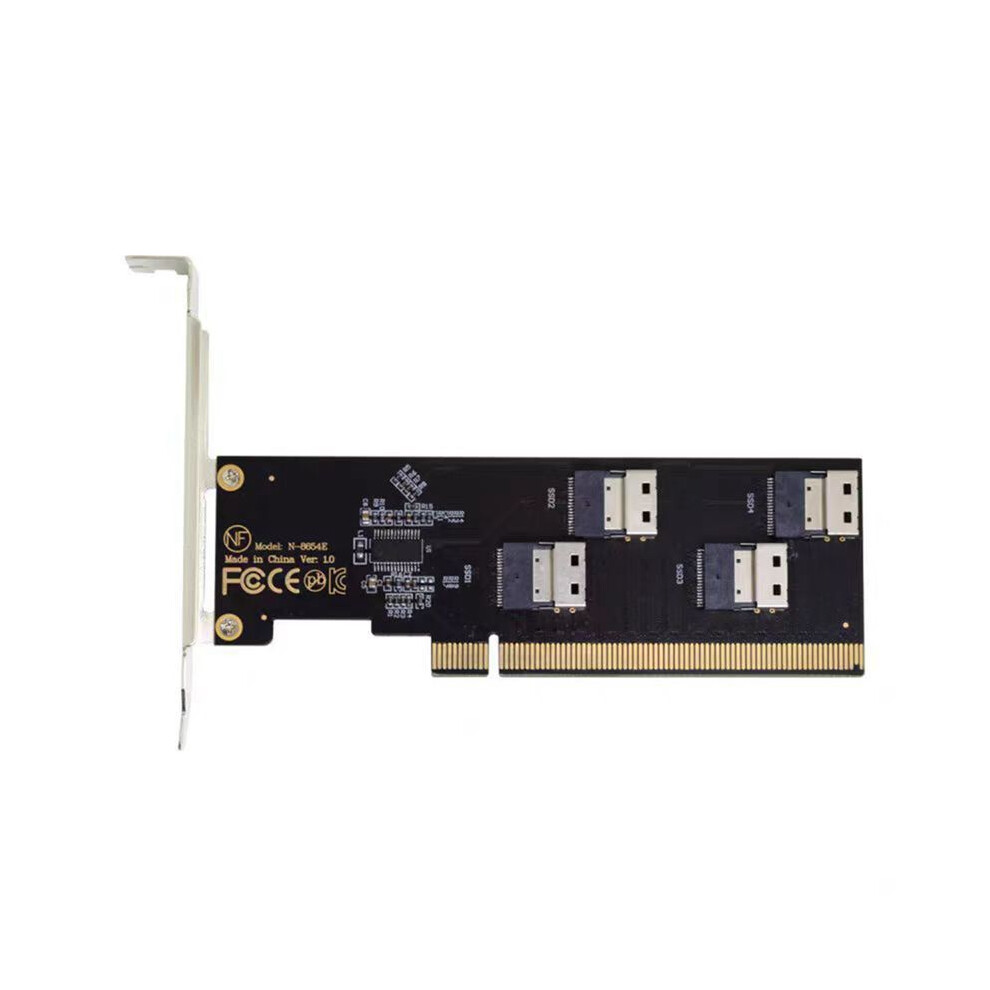 Pci-E 3.0 4.0 X16 To 4 Port Sff-8654 4I Expansion Adapter Card Motherboard Pcie Split Card To Vroc Four-Port Nvme Disk 4713957527761