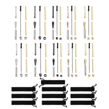 Slimline Pen Kit for Wood Turning 10 Pack with Multiple Finishes 7mm Twist Pen Kit