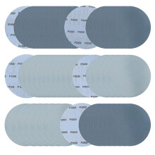 50 Pezzi di Carta Abrasiva A Umido e A Secco da 6 Pollici con Gancio e Passante, Dischi Abrasivi A Grana 1000/1500/2000/3000/5000, Carta Abrasiva al