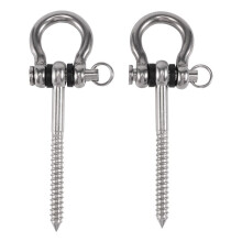 2 Pcs 304 Stainless Steel Screw Bracket Heavy Duty 180 Swing Hangers Yoga Hammock Chair Sandbag Hardware Swing Sets