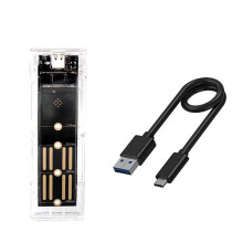 RGB M2 NVMe PCIE SSD-Behuizing M.2 NVMe SSD-Behuizing 10 Gbps M.2 Naar TYPE-C Harde Schijfbehuizing voor M-Key SSD
