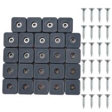 24 Piezas Deslizadores para Muebles, Protectores de Patas para Muebles de 30 Mm con Tornillos, Protectores para Patas de Sillas Cuadradas,
