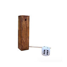Wooden Magic Dice for Close Up Tricks and Mentalism Number Prediction Prop for Magicians
