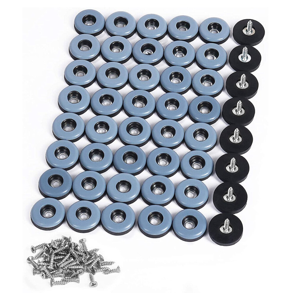 48Pcs Furniture Gliders Ptfe Easy Moving Sliders With Screw Floor Protector For Tiled Hardwood Floors(25Mm Round) 4711979921208