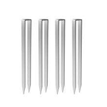 Rosenknorren, 4er Set Zur Befestigung Von Rosenbögen, U-Förmige Bodenanker Aus Legiertem Stahl, Silberfarben