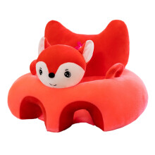 Baby Sofa Support Chair Soft Plush Cartoon Animal Baby Sitting Chair Learning Sitting Red