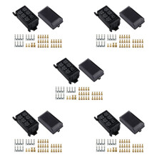 5X Fuse-Relay Box 5-Fuse Holders 6 Relay Block Holders Fuse-Block 12V Fuse-Box Car