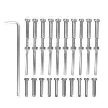 Tete Hexagonale une Tete Filetee pour Raccord de Terminal une Raccord de Terminal pour Kit de Garde-Corps de CâBle de 1/8 Pouce, Acier Inoxydable de