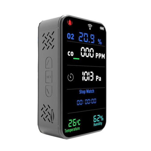 Tuya  WiFi Data Storage Oxygen Concentration Air Detector Outdoor Camping Carbon Monoxide Temper Humidity Meter D 1
