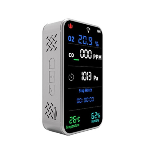 Tuya  WiFi Data Storage Oxygen Concentration Air Detector Outdoor Camping Carbon Monoxide Temper Humidity Meter A