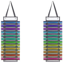 2X Vinyl Storage Rack, 12 Holes Vinyl Organizers Vinyl Roll Holder, for Vinyl Sheets/Heat Transfer Paper/Design Drawings