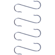4X Ganchos En Forma de S de Acero Inoxidable Potente Porta Perchas para Cocina Soporte para Ropa, 19X19 mm