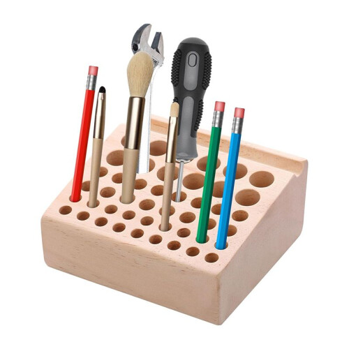 46 Holes Leather  Tool Holder, Leather Working Tool Holder,for Leather Working and Punch Tools Organizer Storage