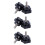 M6 x 15mm Male Thread Screw Star  Locking Screw Handle Black 6 Pcs 1
