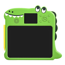 Tablet LCD do Pisania w Kształcie Dinozaura z Kolorowym Ekranem do Nauki Rysowania i Dźwiękiem, Wielokrotnego Użytku, Elektroniczny Notes