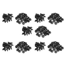 150 Pieces Plastic Parts 8 mm Black Hole Bumper Rivet Clip Closure