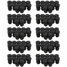 120 Piezas de Plástico 12mm Tubo Tapas Ciegas Tapón Tapón de Inserción de Tubo Redondo Negro