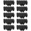 120 Pcs Plastic 12mm Pipe End Blanking Caps Bung Tube Insert Plug Round Black 1