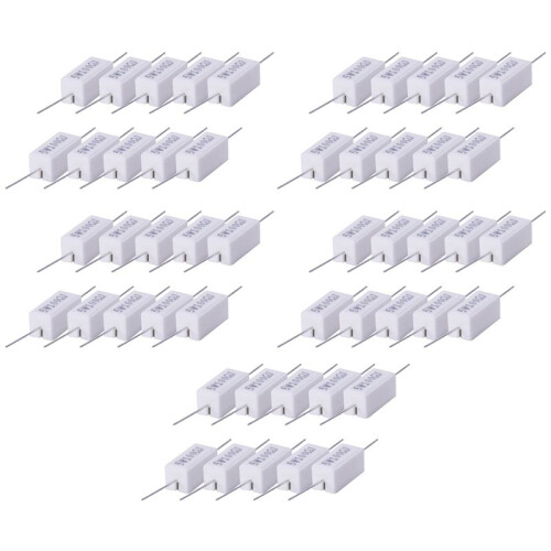 50X Wirewound Ceramic Cement Resistors 100 Ohm 5W Watt 5%