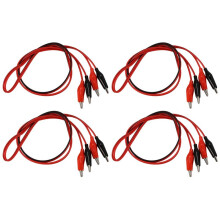 4X 1M Double-End Alligator Clips Test Lead Jumper Wire