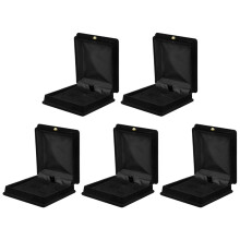 5 x Samt Halskette Kette Schmuck Display Aufbewahrungsbox Geschenk Fall Inhaber Veranstalter --- Schwarz