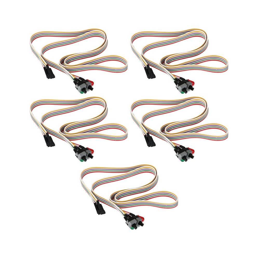 5X Atx Pc Computer Motherboard Power Cord 2 With Led /Off/Reset Light 4712881158867