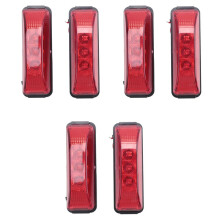 6 Uds 24V 3,9 Pulgadas 3 LED Camión Remolque Luz Roja Delantera Trasera LED Luces de Posición Lateral Luz Indicadora de Liquidación Impermeable