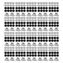 160 Pcs 14mm Dia Stainless Steel Decorative Mirror Screw Cap Nails